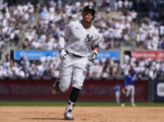 Judge se perdería la Serie del Comodín por distensión “moderada” en la pantorrilla