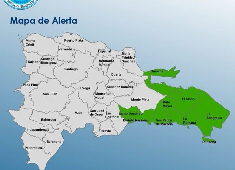 COE emite alerta verde para el Gran Santo Domingo y otras provincias por amenaza de onda tropical