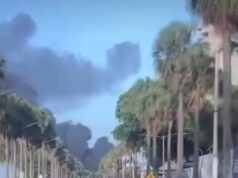 Accidente de camión tanquero provoca incendio en la avenida George Washington