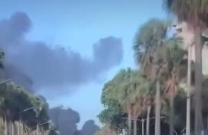 Accidente de camión tanquero provoca incendio en la avenida George Washington