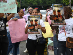 Clamor de justicia resuena frente al Palacio de Justicia contra “Nino Dólar”