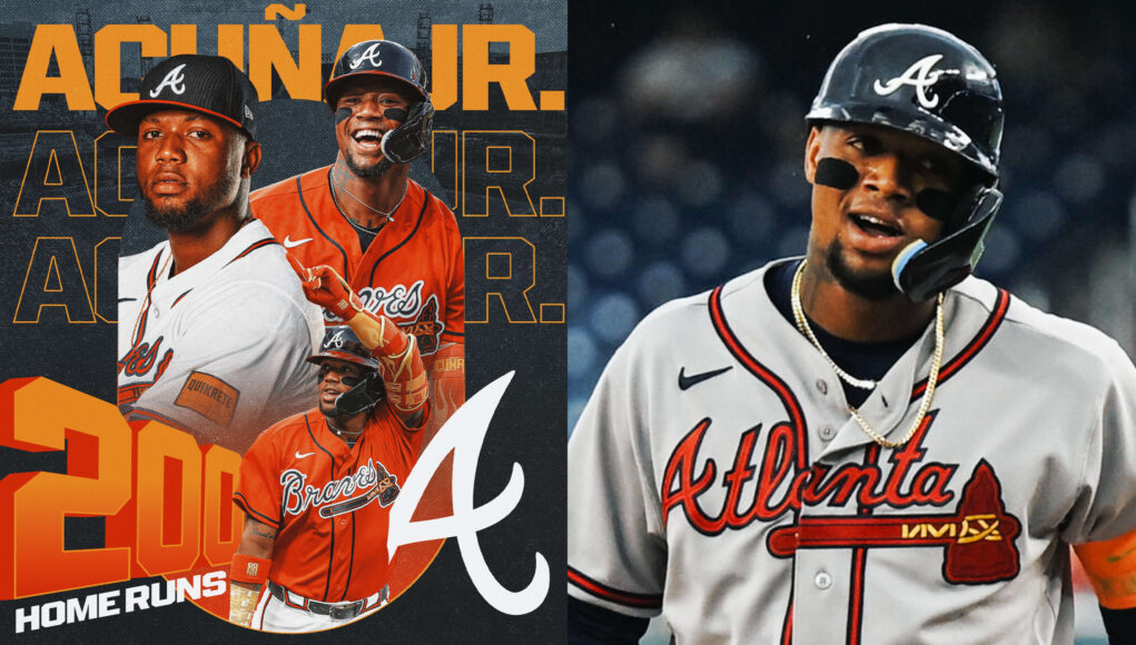 Acuña Jr., el más rápido en la historia en llegar a 200 jonrones y 200 bases robadas